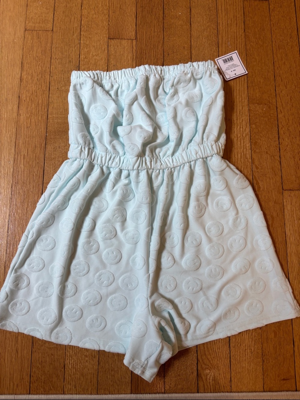 Light Blue Smiley Face cover up